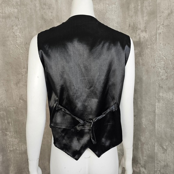 Vintage 70s Cheyenne Suede Vest Gold Embroidery Boho Folk Festival Waistcoat S - Picture 6 of 8